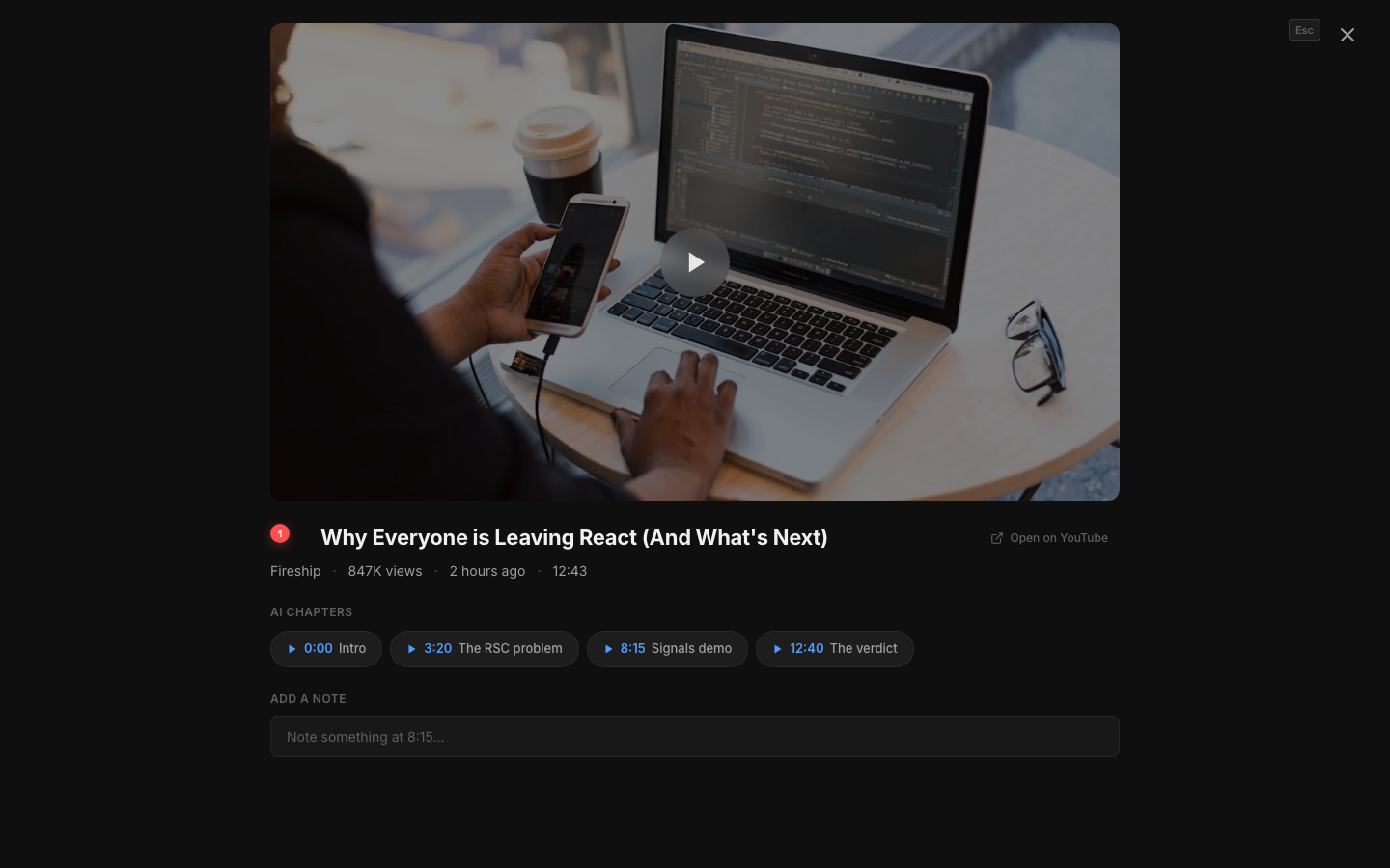 TubeDeck lightbox video player